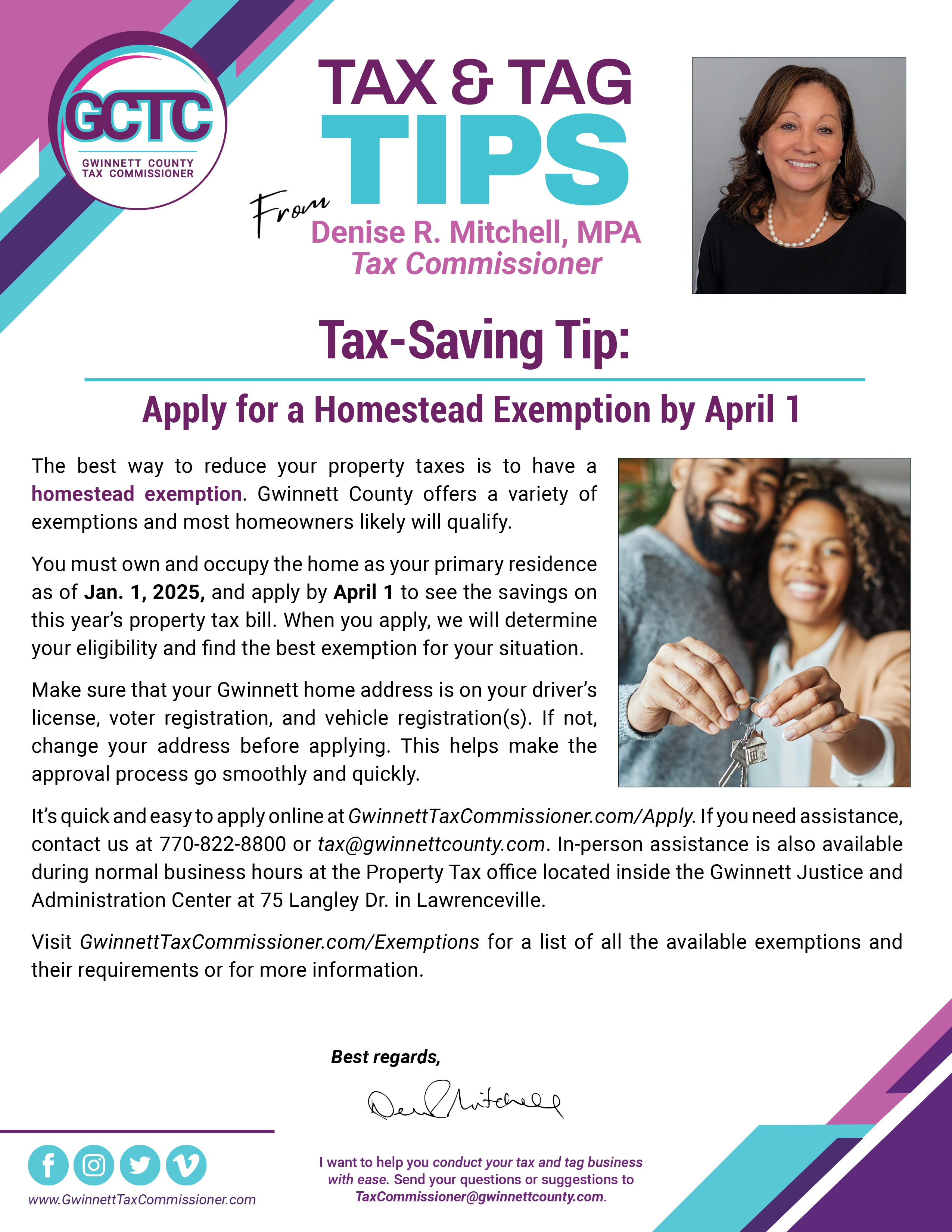 Homestead Exemption flyer March 2025 edition